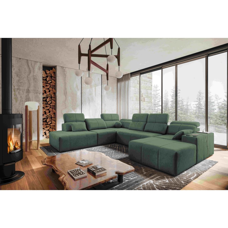 U-förmiges Ecksofa Milano X mit Schlaffunktion – das ideale Möbelstück für diejenigen, die Komfort und Stil schätzen. U-förmiges Ecksofa Milano X mit Schlaffunktion – das ideale Möbelstück für diejenigen, die Komfort und Stil schätzen.