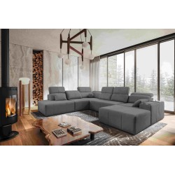 Sofá en forma de U Milano X con función de cama: el mueble ideal para aquellos que valoran la comodidad y el estilo.