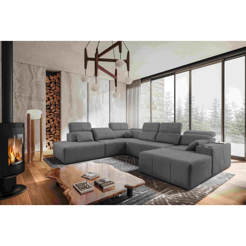 Sofá en forma de U Milano X con función de cama: el mueble ideal para aquellos que valoran la comodidad y el estilo. Sofá en forma de U Milano X con función de cama: el mueble ideal para aquellos que valoran la comodidad y el estilo.