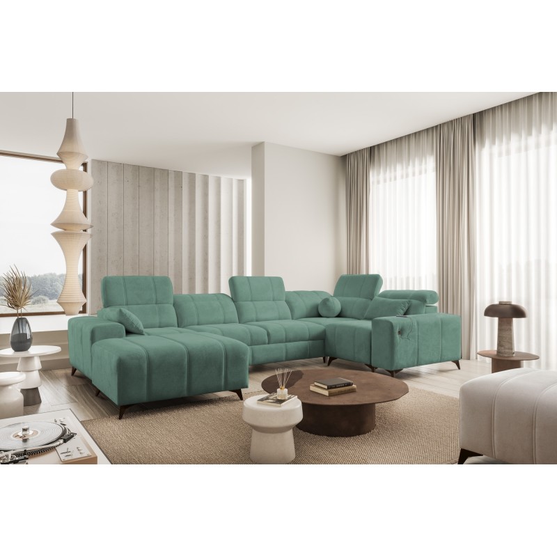 U-shaped Corner Sofa Ballagio IV with Sleeping Function – Sophisticated Comfort and Elegance | [Twoja Firma]