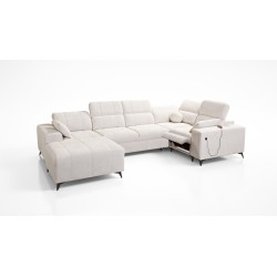 Ecksofa in U-Form Ballagio IV Mix mit Schlaf- und Relaxfunktion - Geflecht, Spring 1118