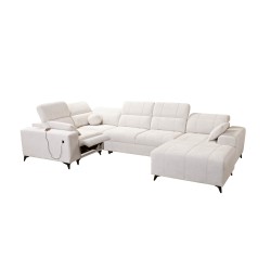 U-förmiges Sofa Ballagio IV Mix mit Schlaf- und Relaxfunktion - Geflecht, Spring 1112