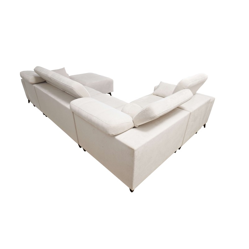 Sofá esquinero en forma de U Ballagio IV Mix con función de cama y relax - Trenzado, Spring 1115 Sofá esquinero en forma de U Ballagio IV Mix con función de cama y relax - Trenzado, Spring 1115