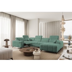 U-shaped Ballagio IV Mix sectional with sleeping and relaxation function - Weave, Spring 1116