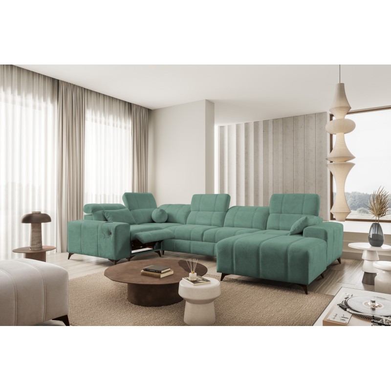 U-shaped Ballagio IV Mix sectional with sleeping and relaxation function - Weave, Spring 1116