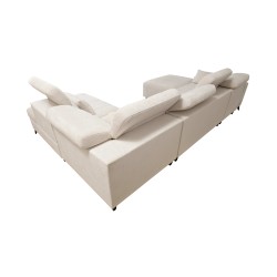 Luxury U-shaped Corner Sofa Ballagio VI with Sleeping Function Plecionka, Spring 1101