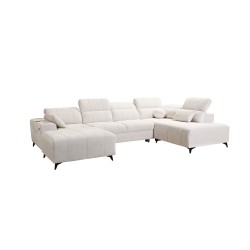 Luxury U-shaped Corner Sofa Ballagio VI with Sleeping Function, Woven, Spring 1115