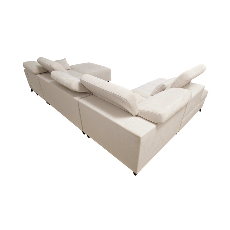Sofá Esquinero de Lujo en Forma de U Ballagio VI con Función de Cama Plecionka, Spring 1102 Sofá Esquinero de Lujo en Forma de U Ballagio VI con Función de Cama Plecionka, Spring 1102