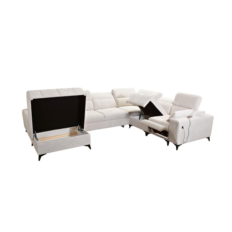 Sofá esquinero en forma de U Ballagio VIII Mix con función de cama y relajación | Muebles de estilo excepcional Sofá esquinero en forma de U Ballagio VIII Mix con función de cama y relajación | Muebles de estilo excepcional