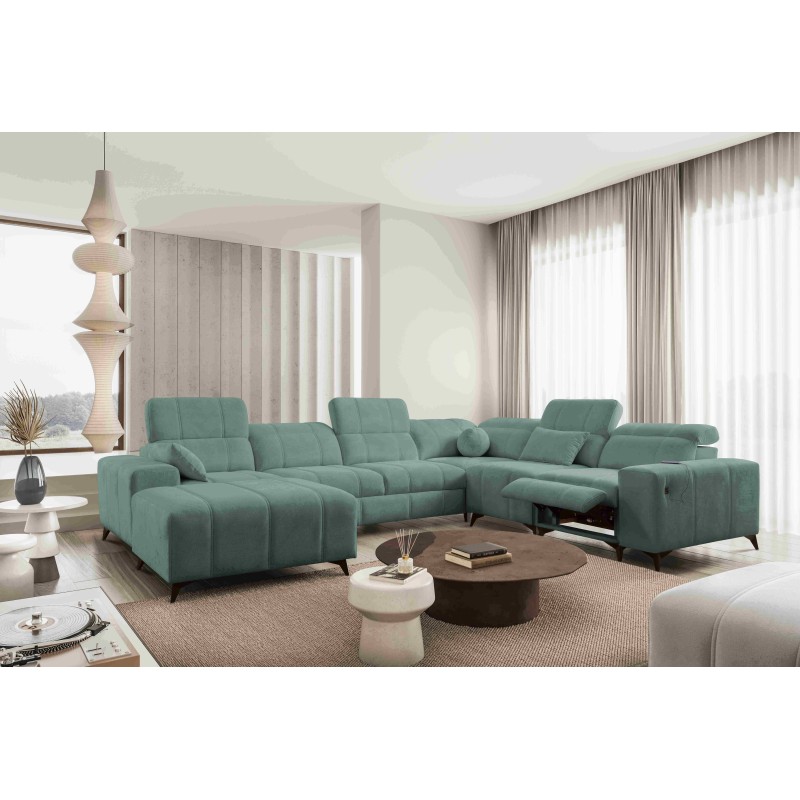 Sofá esquinero en forma de U Ballagio VIII Mix con función de cama y relajación | Muebles de estilo excepcional Sofá esquinero en forma de U Ballagio VIII Mix con función de cama y relajación | Muebles de estilo excepcional