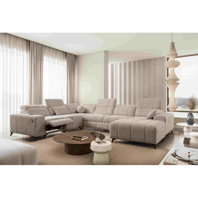 Sofá esquinero en forma de U Ballagio VIII Mix con función de cama y relajación | Muebles de estilo excepcional Sofá esquinero en forma de U Ballagio VIII Mix con función de cama y relajación | Muebles de estilo excepcional