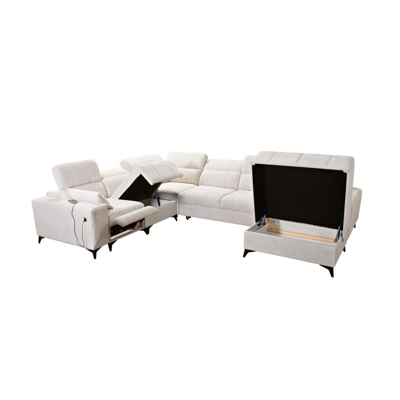 Sofá esquinero en forma de U Ballagio VIII Mix con función de cama y relajación | Muebles de estilo excepcional Sofá esquinero en forma de U Ballagio VIII Mix con función de cama y relajación | Muebles de estilo excepcional