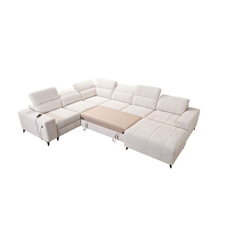 Sofá esquinero en forma de U Ballagio VIII Mix con función de cama y relajación | Muebles de estilo excepcional Sofá esquinero en forma de U Ballagio VIII Mix con función de cama y relajación | Muebles de estilo excepcional