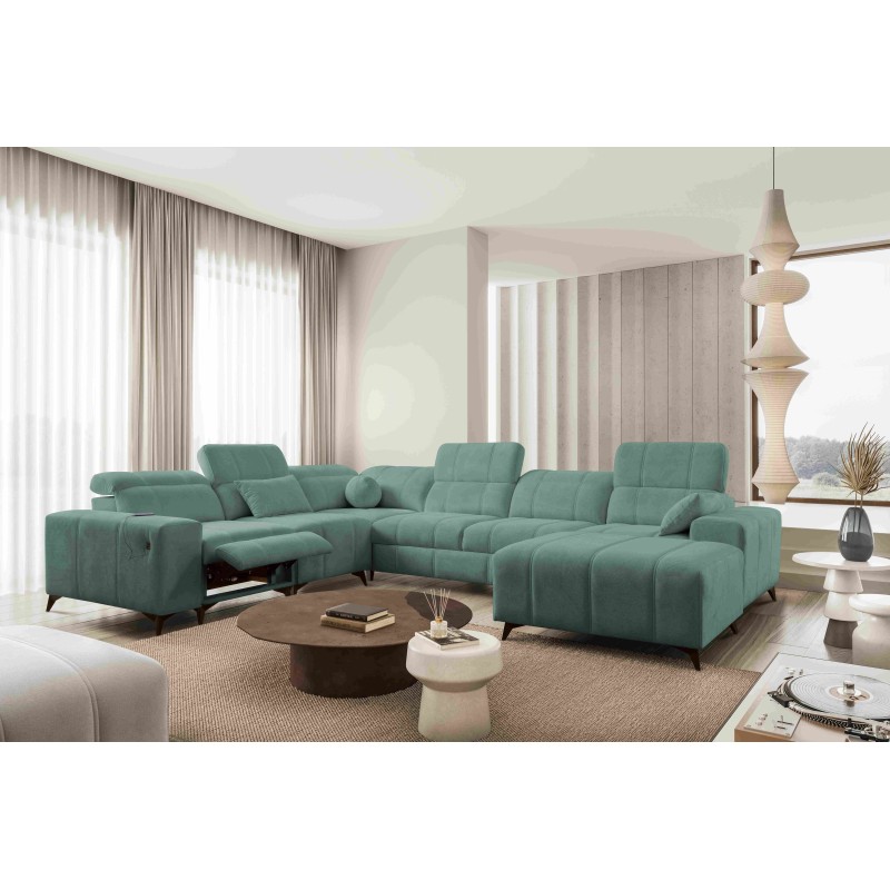 Sofá esquinero en forma de U Ballagio VIII Mix con función de cama y relajación | Muebles de estilo excepcional Sofá esquinero en forma de U Ballagio VIII Mix con función de cama y relajación | Muebles de estilo excepcional