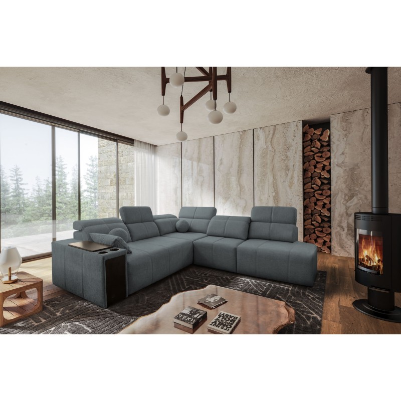 Milano IX corner sofa with sleeping function in Plecionka fabric, Verita 88 - a combination of style and functionality