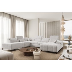 U-shaped corner sofa Ballagio X with a sleeping function, fabric Spring 1104
