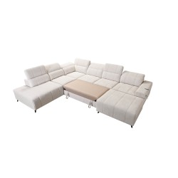 Ecksofa in U-Form Ballagio X mit Schlaffunktion, Stoff Spring 1118