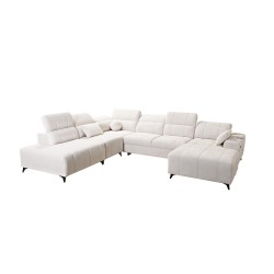Ecksofa in U-Form Ballagio X mit Schlaffunktion, Stoff Spring 1118