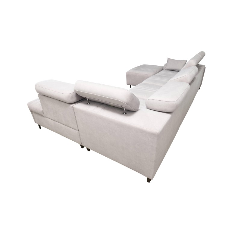 Sofá esquinero en forma de U Verona VI con función de cama, tela Vena 3. Sofá esquinero en forma de U Verona VI con función de cama, tela Vena 3.