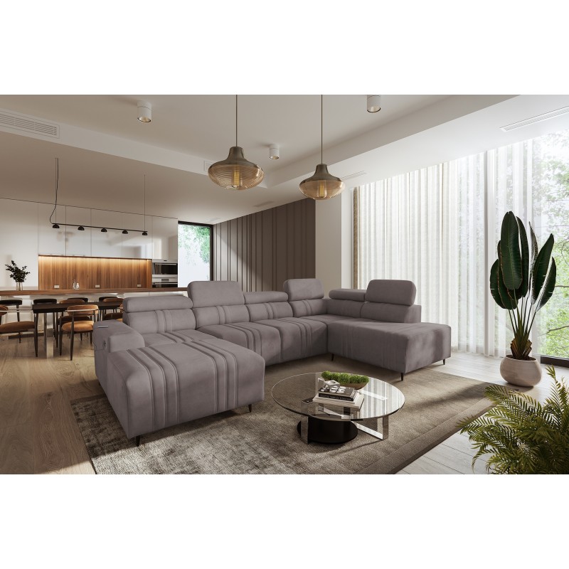 U-shaped corner sofa Verona VI with a sleeping function, fabric Vena 8 U-shaped corner sofa Verona VI with a sleeping function, fabric Vena 8