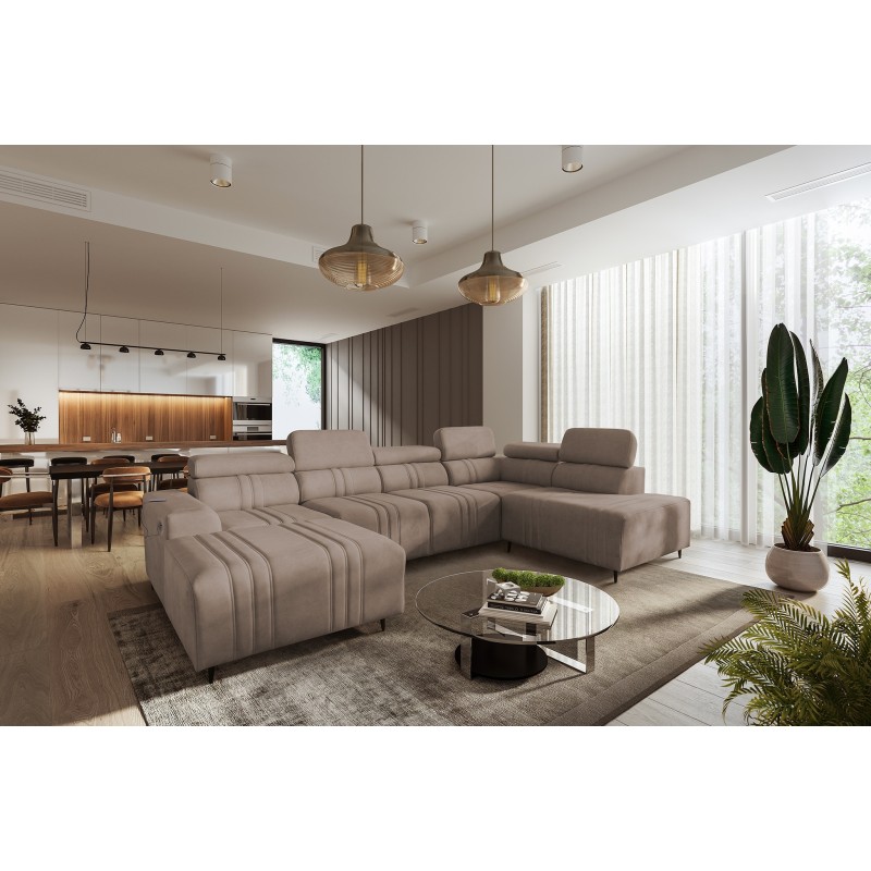 U-shaped corner sofa Verona VI with a sleeping function in Vena 14 fabric U-shaped corner sofa Verona VI with a sleeping function in Vena 14 fabric