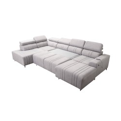 Sofá esquinero en forma de U Verona VI con función de cama, tela Vena 3. Sofá esquinero en forma de U Verona VI con función de cama, tela Vena 3.