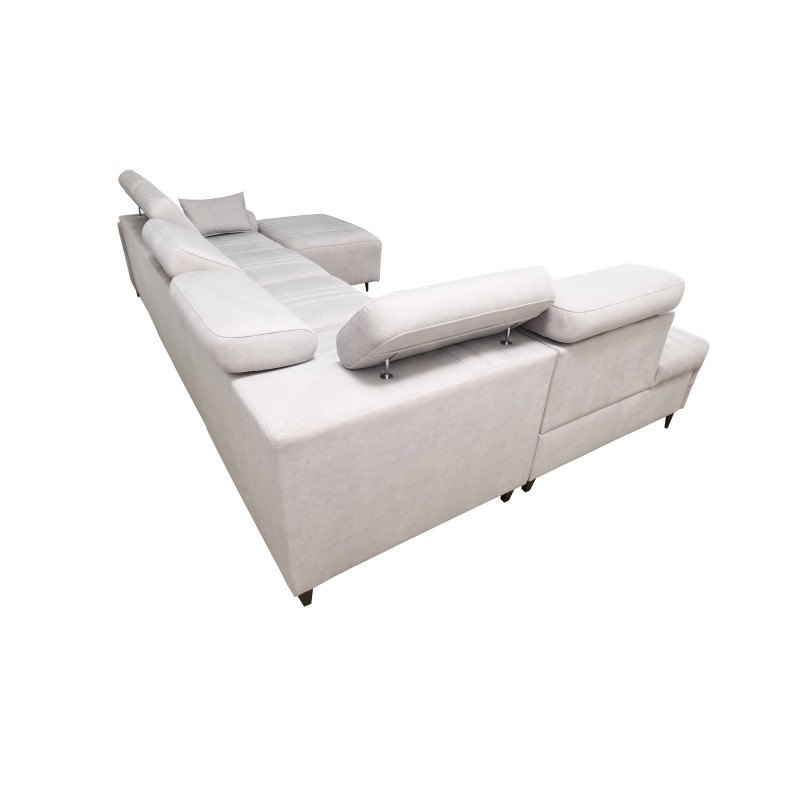 Sofá esquinero en forma de U Verona VI con función de cama, tela Vena 3. Sofá esquinero en forma de U Verona VI con función de cama, tela Vena 3.