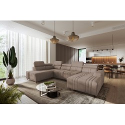 U-shaped corner sofa Verona VI with a sleeping function in Vena 14 fabric U-shaped corner sofa Verona VI with a sleeping function in Vena 14 fabric