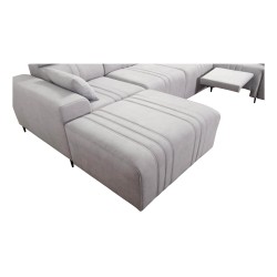 U-shaped corner sofa Verona IV Mix with a sleeping function and manual relax function, fabric Vena 9 U-shaped corner sofa Verona IV Mix with a sleeping function and manual relax function, fabric Vena 9