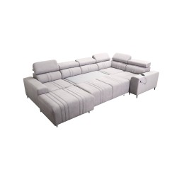 U-shaped corner sofa Verona IV Mix with a sleeping function and manual relax function, fabric Vena 9 U-shaped corner sofa Verona IV Mix with a sleeping function and manual relax function, fabric Vena 9