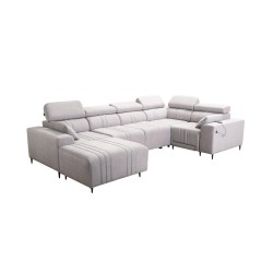 Verona IV Mix U-shaped corner sofa with a sleeping function and manual relax function, fabric Vena 10 Verona IV Mix U-shaped corner sofa with a sleeping function and manual relax function, fabric Vena 10