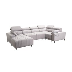 U-shaped corner sofa Verona IV Mix with a sleeping function and manual relax function, fabric Vena 13 U-shaped corner sofa Verona IV Mix with a sleeping function and manual relax function, fabric Vena 13