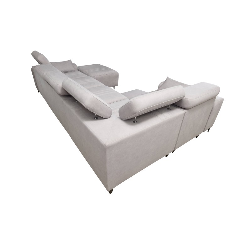 U-shaped Verona IV Mix sectional sofa with a sleeping function and manual relax function, fabric Vena 6 U-shaped Verona IV Mix sectional sofa with a sleeping function and manual relax function, fabric Vena 6