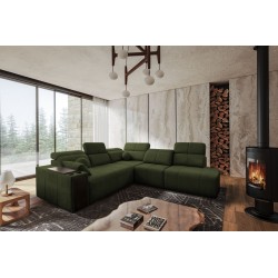 Rincón Milano IX con función de cama en tela de tejido, Verita 39 - combinación de estilo y funcionalidad.