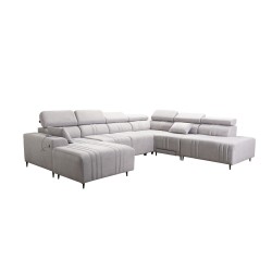 Ecksofa in U-Form Verona X Mix mit Schlaffunktion und manueller Relaxfunktion, Stoff Vena 3 Ecksofa in U-Form Verona X Mix mit Schlaffunktion und manueller Relaxfunktion, Stoff Vena 3