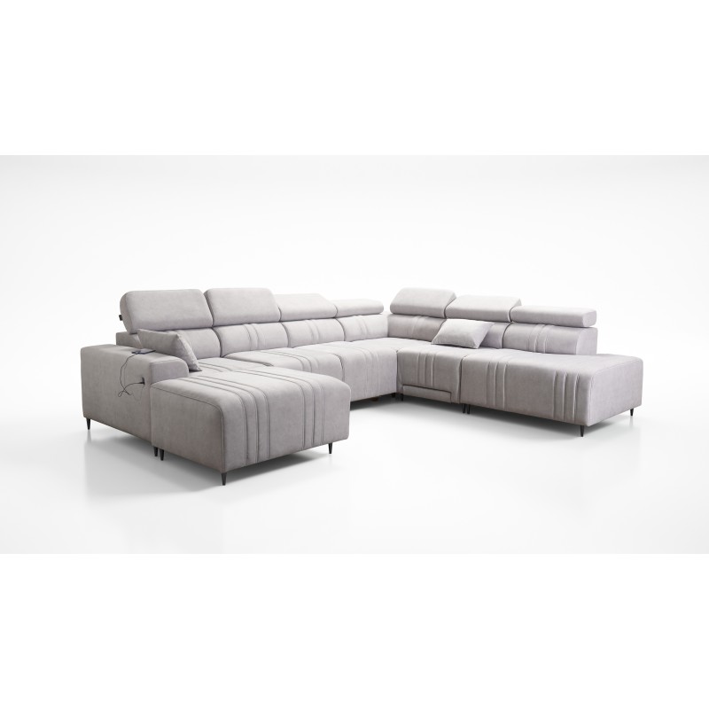 U-förmiges Ecksofa Verona X Mix mit Schlaffunktion und manueller Relaxfunktion Stoff Vena 6 U-förmiges Ecksofa Verona X Mix mit Schlaffunktion und manueller Relaxfunktion Stoff Vena 6