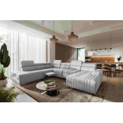 Ecksofa in U-Form Verona X Mix mit Schlaffunktion und manueller Relaxfunktion, Stoff Vena 3