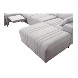 Sofá en forma de U Verona X Mix con función de cama y función de relax manual en tejido Vena 3 Sofá en forma de U Verona X Mix con función de cama y función de relax manual en tejido Vena 3