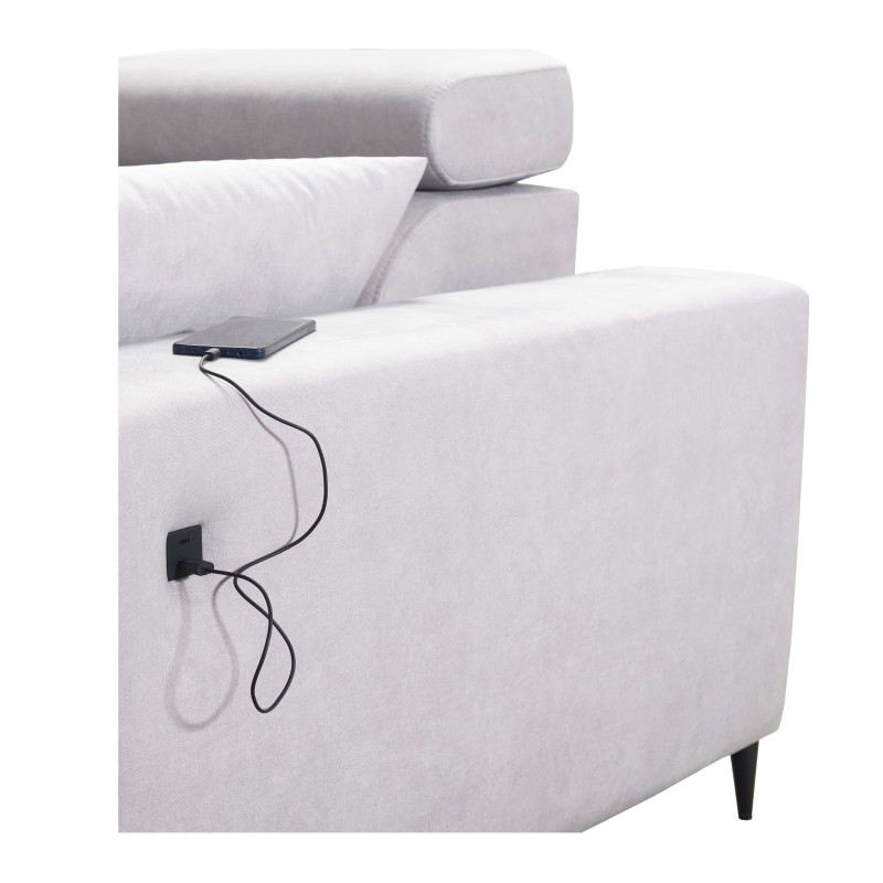 Sofá en forma de U Verona X Mix con función de cama y función de relax manual en tejido Vena 3 Sofá en forma de U Verona X Mix con función de cama y función de relax manual en tejido Vena 3