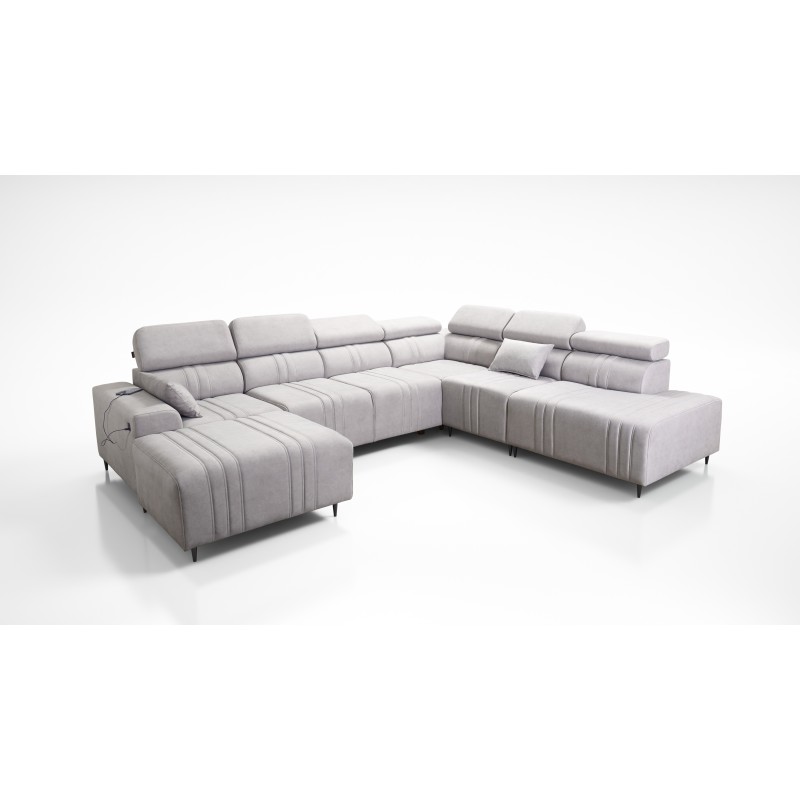 U-shaped Verona X sectional with a sleeping function, fabric Vena 3 U-shaped Verona X sectional with a sleeping function, fabric Vena 3