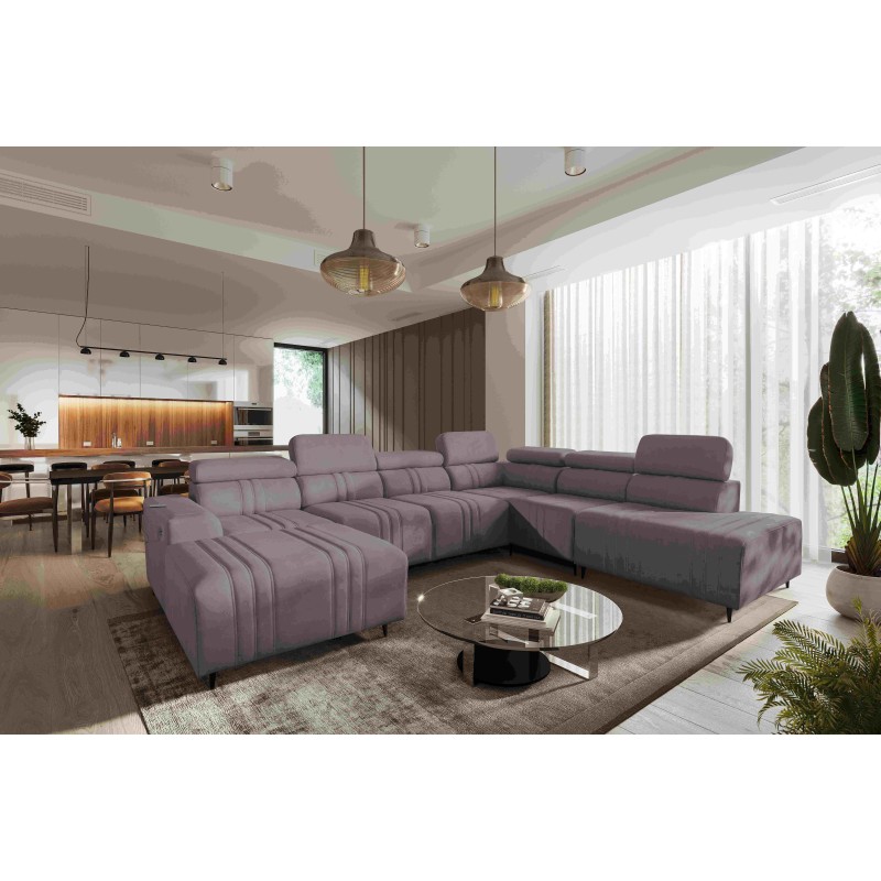 U-shaped corner sofa Verona X with a sleeping function, fabric Vena 8 U-shaped corner sofa Verona X with a sleeping function, fabric Vena 8