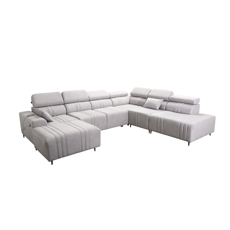 U-shaped Verona X sectional sofa with a sleeping function, fabric Vena 9 U-shaped Verona X sectional sofa with a sleeping function, fabric Vena 9
