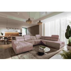 Verona X U-shaped sectional with sleeping function fabric Vena 10 Verona X U-shaped sectional with sleeping function fabric Vena 10