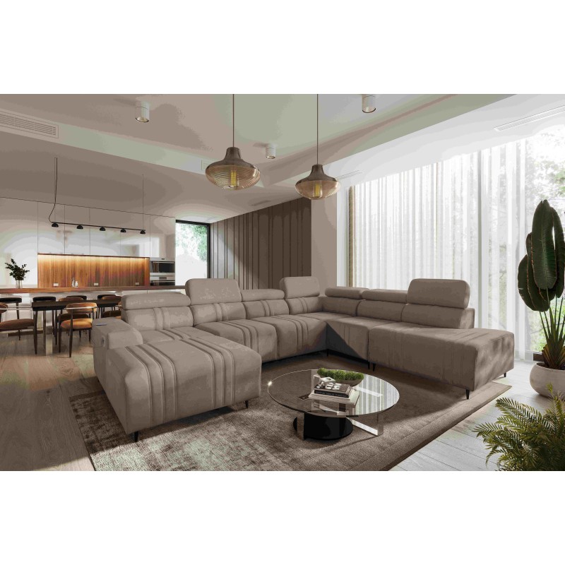 Verona X U-shaped sectional sofa with a sleeping function, fabric Vena 14 Verona X U-shaped sectional sofa with a sleeping function, fabric Vena 14
