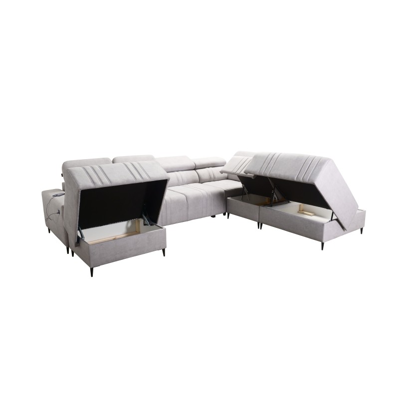Verona X U-shaped sectional sofa with a sleeping function, fabric Vena 14 Verona X U-shaped sectional sofa with a sleeping function, fabric Vena 14