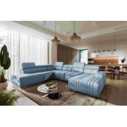 U-shaped Verona X corner sofa with a sleeping function, fabric Vena 6 U-shaped Verona X corner sofa with a sleeping function, fabric Vena 6