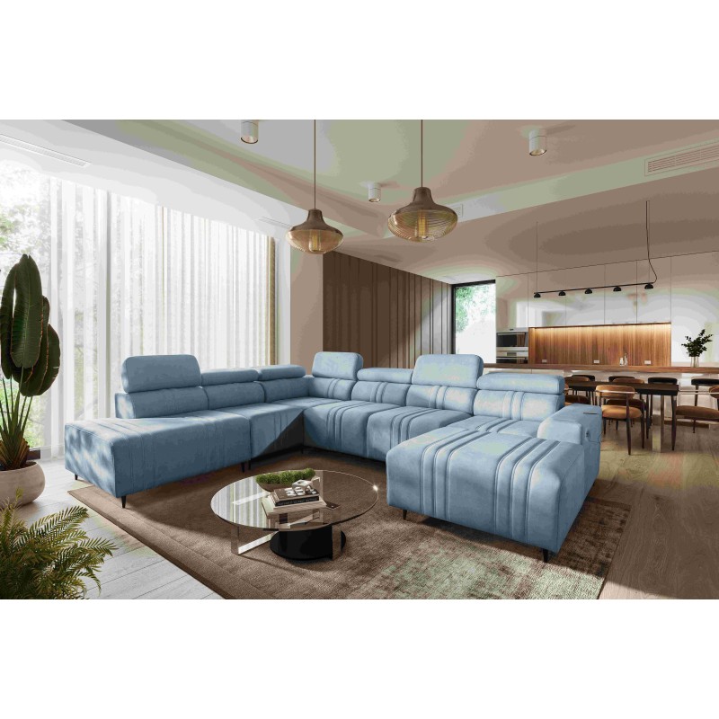 U-shaped Verona X corner sofa with a sleeping function, fabric Vena 6 U-shaped Verona X corner sofa with a sleeping function, fabric Vena 6