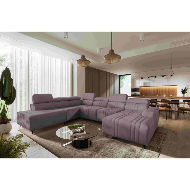 U-shaped corner sofa Verona X with a sleeping function, fabric Vena 8 U-shaped corner sofa Verona X with a sleeping function, fabric Vena 8