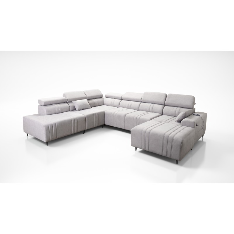 U-shaped corner sofa Verona X with a sleeping function, fabric Vena 8 U-shaped corner sofa Verona X with a sleeping function, fabric Vena 8