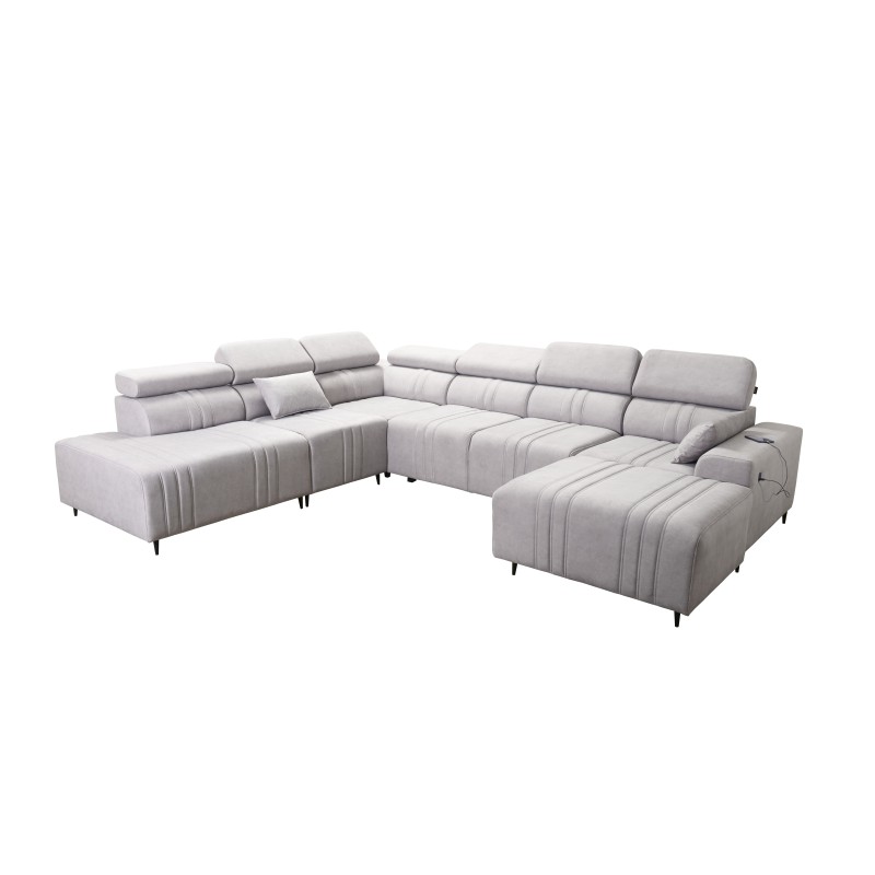 U-shaped Verona X sectional sofa with a sleeping function, fabric Vena 9 U-shaped Verona X sectional sofa with a sleeping function, fabric Vena 9